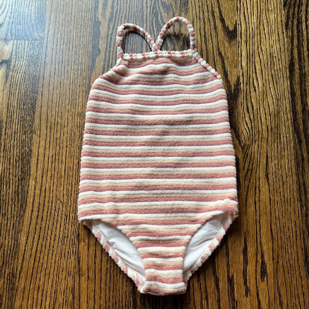 Rylee & Cru Stripe Terry Swimsuit (2-3Y)